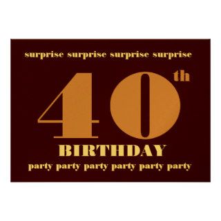 40th   49th SURPRISE Birthday Party Invitation