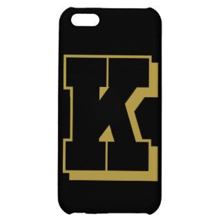 Black and Yellow Letter K iPhone 5C Case