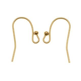 14K Gold Filled Graceful Earring Hooks With Ball 19mm Long (1 Pair)