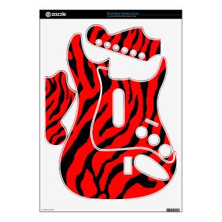 Corey Tiger 80s Tiger Stripes Black & Red Rock Band Guitar Skins
