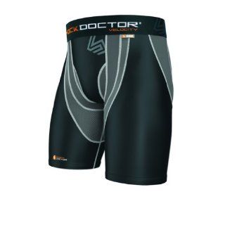 Shock Doctor 586 Velocity Motion 360 Short w/Inner Brief Black/Grey Men's  Compression Shorts  Sports & Outdoors