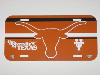 TEXAS LONGHORNS Officially Licensed Team Colored Logo Plastic LICENSE PLATE  Automotive License Plate Frames  Sports & Outdoors