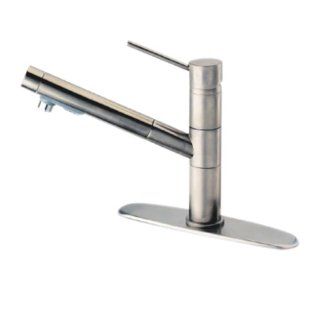 Pegasus 78PW568EX Pull Out Spray Kitchen Faucet with Deck Plate, Brushed Nickel   Touch On Kitchen Sink Faucets  
