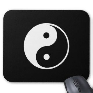 Yin Yang Black and White Illustration Template Mousepads