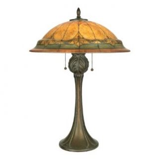 Quoizel Table Lamp Reverse Painted Glass Shade Q568T    