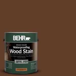 BEHR 1 gal. #SC 135 Sable Solid Color Waterproofing Wood Stain 21301