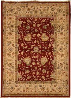 Safavieh STH568B Stately Home Collection New Zealand Wool Area Rug, 9 Feet by 12 Feet, Red and Ivory   Handmade Rugs