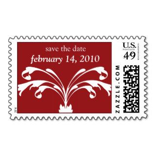 Floral bouquet in Red Wedding Postage
