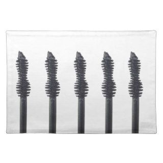 Mascara brushes placemat