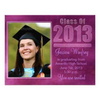 Class of 2013 Purple Photo Graduation Invitation