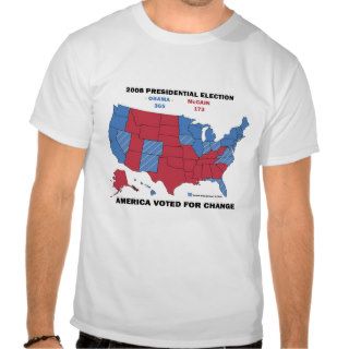 America Voted For Change T Shirt   Customized