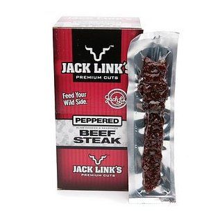 Jack Link's Peppered Beef Steak Jerky 1 oz Sticks (Pack of 12) 