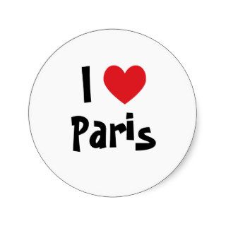 I Love Paris Stickers