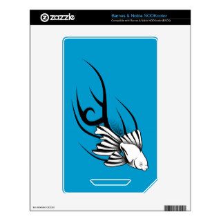 BLACK FISH TATTOO GRAPHICS DESIGNS rough tough Skin For The NOOK Color