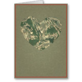 Air Force Camo Valentine Hearts   Valentine's Day Greeting Cards