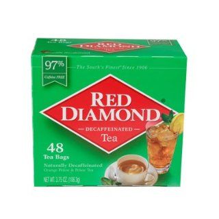 Red Diamond Gourmet Decaffeinated Tea 48ct Single Serving Tea Bags  Grocery Tea Sampler  Grocery & Gourmet Food