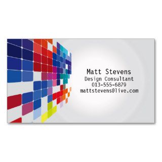 Color Tile Grid Blue Red Business Card