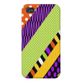 Fall or Halloween Funky Stripes iPhone 4 Case