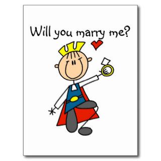 Marry Me Wedding Proposal Tshirts and Gifts Postcard