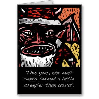 Scary Mall Santa Christmas Card