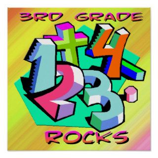 3rd Grade Rocks   Numbers Poster