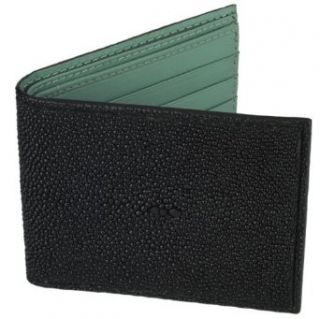 Stingray Leather Bifold Wallet w/ ID Holder Black w/ Gray Leather Interior at  Mens Clothing store