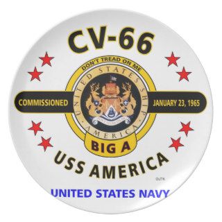 USS AMERICA CV 66  U.S. NAVY CARRIER DINNER PLATE