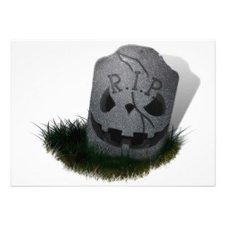 Halloween RIP Cemetery Grave Marker Invitations