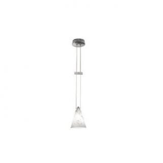 WAC Lighting AP K591 PT/WT Adjustable Low Voltage Monopoint Pendant Kit with Round Canopy, Shade and Haloge, Platinum / White   Ceiling Pendant Fixtures  