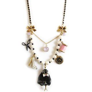 Betsey Johnson Paris Is Always A Good Idea Dress Form Necklace Jewelry