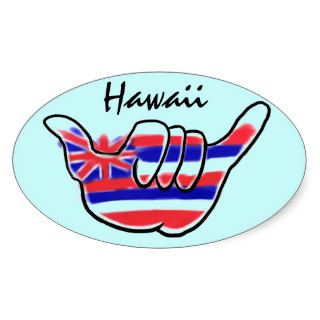Hawaiian shaka symbol state flag artistic stickers