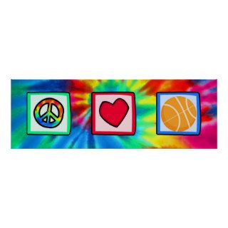 Peace, Love, Basketball Posters
