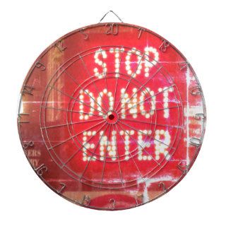 Stop Do Not Enter Sign Street Art Dart Board