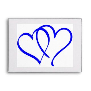 Royal Blue Hearts Envelopes