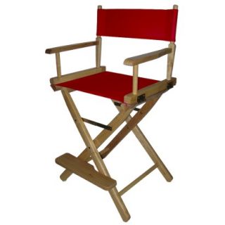Directors Chair Red Cntr Height Directors Chair Natural