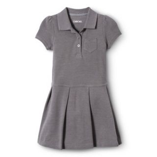 Cherokee Toddler Girls School Uniform Pleated Tennis Dress   Grey 2T