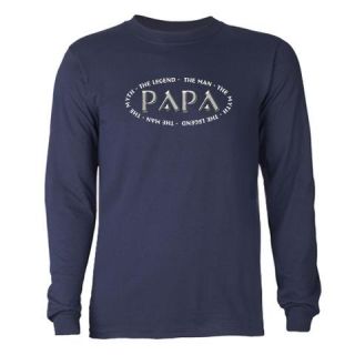  Papa The Legend Long Sleeve Blue T Shirt
