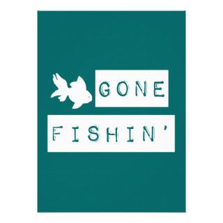 Gone Fishin' Personalized Announcements
