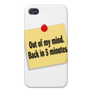 Out Of My Mind Back In Five Minutes iPhone 4/4S Case