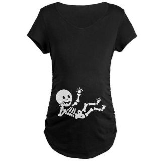  Pregnant Skeleton Maternity T Shirt