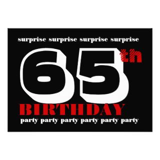 65th SURPRISE Birthday Party Invitation Template