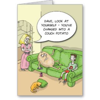 Couch Potato Funny Greeting Card