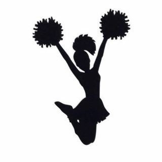 Cheerleader Silhouette Photo Cut Out