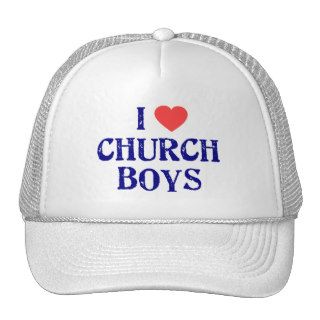 I Love church boys Mesh Hat