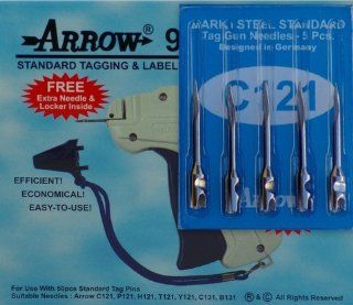 1 Arrow 9S STANDARD Tag Gun + 6 Spare Needle Combo Price Label Clothing Tagging Attacher with High Quality Steel Needles  Tag Attacher Gun Fasteners 