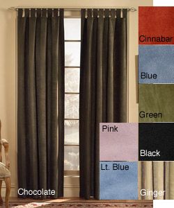 Chocolate Microsuede Tab Top 120 inch Curtain Panel Curtains