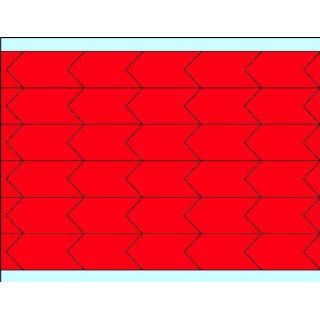 Brady BIA RD 0.190" Width x 0.125" Height, B 500 Repositionable Vinyl Cloth, Matte Finish Red on Black Board Inspection Arrow (576 Arrows per Card) Industrial Warning Signs