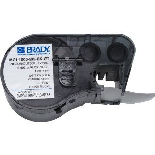 Brady MC1 1000 595 BK WT Labels for BMP53/BMP51 Printers