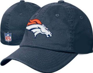 Denver Broncos NFL Navy Blue Slouch Fitted Size Medium Hat Cap NFL Authentic & NEW   Medium Best Fits 7 1/8 or 7 1/4  Sports Fan Beanies  Sports & Outdoors