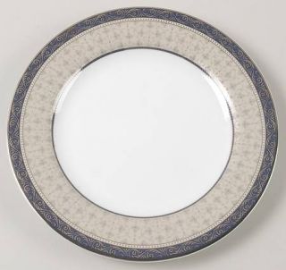 Mikasa Delacourt Salad Plate, Fine China Dinnerware   Esquire, Blue&Taupe Bands,
